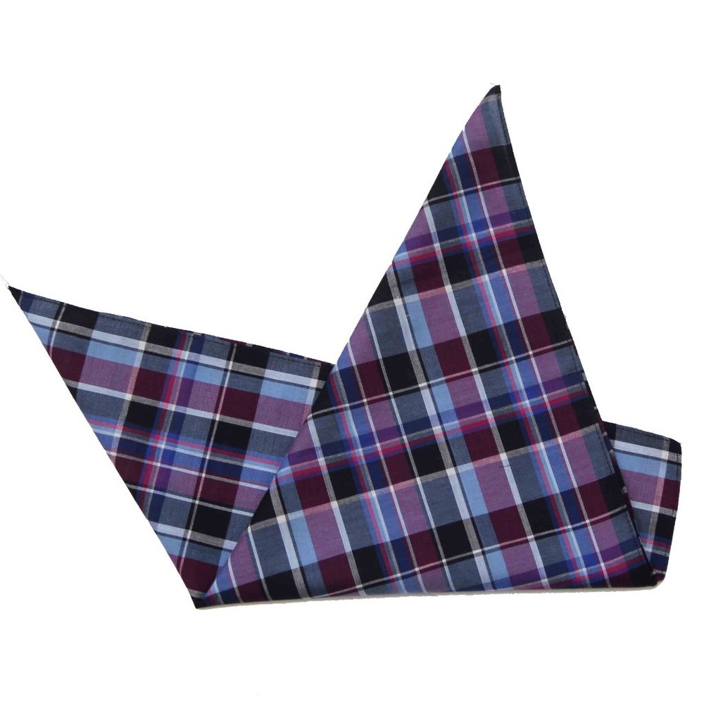 Gascoigne Pocket Square Plaid Cotton Men's